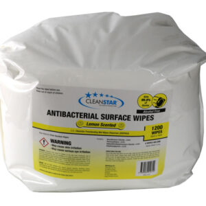Commercial Cleaning Antibacterial 75 Percent Alcohol Surface Wet Wipes 1200 x 2 Pack WIPES NA1200